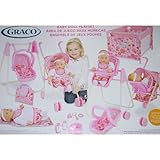 Picture Graco Baby Doll Playset - Stroller, Swing, Pack N Play Lite Playpen, Tray, Potty, Travel Bag, 2 Baby Monitors, 3 Doll Accessories