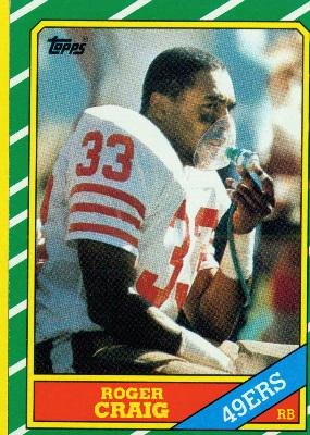 1986 Topps #157 Roger Craig - San Francisco 49ers (Football Cards)