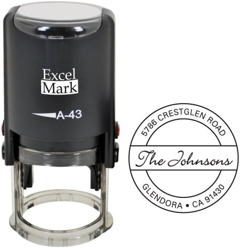 Custom Self Inking Artisan Address Stamp - Style 1