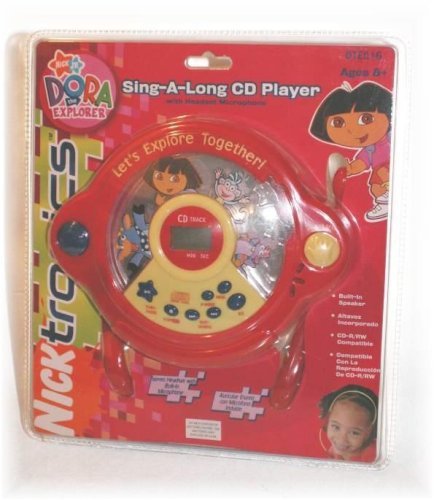 Dora The Explorer Sing-A-Long CD Player with Headset Microphone DTE516