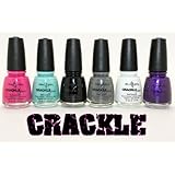 China Glaze Crackle Shatter 6 bottle set - similar to OPI black shatter