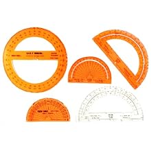 SAFE-T Protractors 360°, 4" (Set of 24)