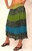 Ruth Green & Blue Peasant Tiered Bohemian Skirt