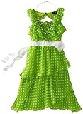 My Michelle Girls 7-16 Ruffle Dress, Green, 10