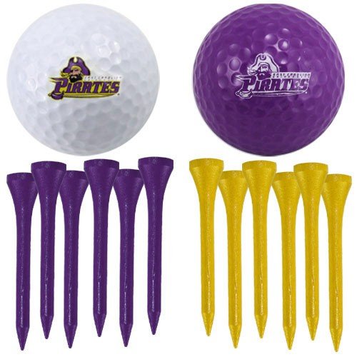 East Carolina Pirates Two Golf Balls And Twelve Tees Set