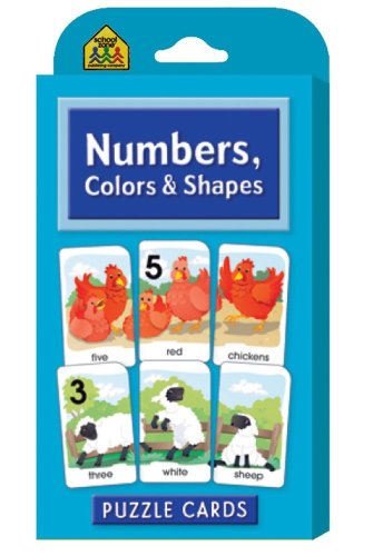 Numbers, Colors and Shapes Puzzle Cards