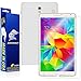 ArmorSuit MilitaryShield - Samsung Galaxy Tab S 8.4 Screen Protector + White Carbon Fiber Full Body Skin Protector / Front Anti-Bubble Ultra HD - Extreme Clarity & Touch Responsive Shield with Lifetime Replacement Warranty