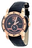 Corvette #CR-277CRGB Men's Stingray Collection Rose Gold Trim Swiss Twin Date Leather Strap Watch