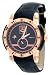 Corvette #CR-277CRGB Men's Stingray Collection Rose Gold Trim Swiss Twin Date Leather Strap Watch