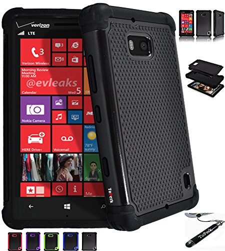 ToPerk Cyber Grid Armor Case For Nokia Lumia Icon / 929 (Include a ToPerk ? Stylus Pen) - Black ToPerk Cyber Grid Armor Case For Nokia Lumia Icon / 929 (Include a ToPerk ? Stylus Pen) - Black