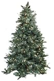Good Tidings Snowflake Glitter Artificial Prelit Christmas Tree 7-1/2 Feet Tall with 800 Clear Lights