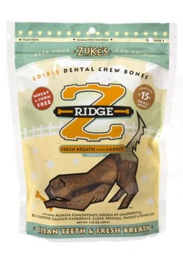 Childrens Toyshop  Pet Supplies : Zuke's - Z-Ridge Carrot Fresh Breath, Small, 15ct Pouch