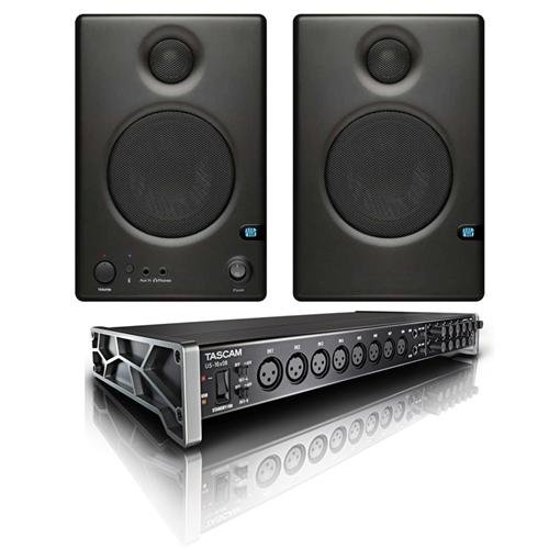 Tascam US-16x08 16x8 Channel USB Audio Interface - Bundle with PreSonus Ceres C3.5BT Two-Way 3.5