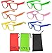 Vintage Sunglasses with Clear Lens Many Colors Frame - 6 Pack