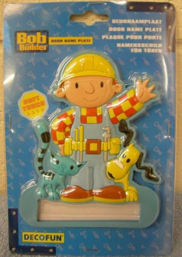 Childrens Toyshop  Kitchen & Housewares : Bob the Builder bedroom door name plate
