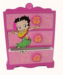 Betty Boop wood closet Jewelry Box : Hawaiian Girl