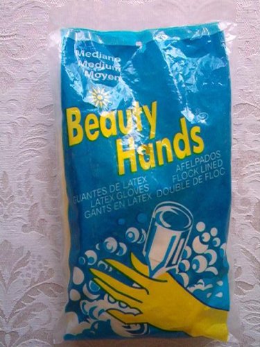 Beauty Hands Latex Gloves, Medium