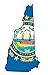 New Hampshire State (Q30) Shape Flag Vinyl Decal Sticker Car/Truck Laptop/Netbook Window