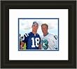 Indianapolis Colts Framed Peyton Manning & Dan Marino Photo By Photo File NFL Football