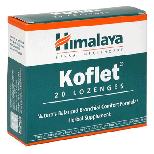 Himalaya Herbal Healthcare Koflet, Bronchial Comfort, 20 lozenges (Pack of 6)