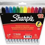 Sharpie Fine Point Permanent Markers, 12 Colored Markers(30072)
