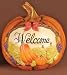 8" Festive "Welcome" Thanksgiving Pumpkin Table Top Decoration
