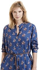 Plus Size Cotton/Leather/Polyester/Viscose Belted Long Sleeves Short Paisley  Dress