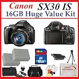 Canon Sx30is 14.1mp Digital Camera with 35x Wide Angle Optical Image Stabil ....