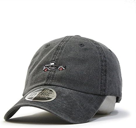 Vintage Washed Cotton Adjustable Baseball Cap + FREE Sew/Iron on Camper Patch (BT Charcoal Gray)