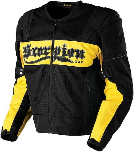 Scorpion Cool Rod Black/Yellow Mesh Motorcycle Jacket - Size : XL