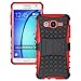 Galaxy On5 Case, OEAGO Samsung Galaxy On5 Case [Shockproof] [Impact Protection] Tough Rugged Dual Layer Protective Case with Kickstand for Samsung Galaxy On5 - Red
