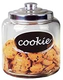7.5 X 10 Retro Glass Cookie Jar with Metal Top