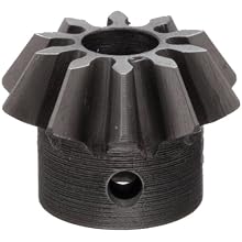 Boston Gear HL147Y-P Bevel Pinion Gear, 2:1 Ratio, 0.188" Bore, 20 Pitch, 10 Teeth, 20 Degree Pressure Angle, Straight Bevel, Steel with Case-Hardened Teeth