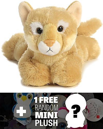 Cougar: ~11" Aurora World Flopsie Plush + 1 FREE Aurora Mini-Plush Charm Bundle [315563]