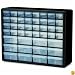 Akro-Mils 10144 44 D 20-Inch by 16-Inch by 6-1/2-Inch Hardware and Craft Cabinet, Black