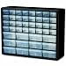 Akro-Mils 10144 44 D 20-Inch by 16-Inch by 6-1/2-Inch Hardware and Craft Cabinet, Black
