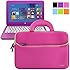 Evecase HP Stream 11 UltraPortable Handle Carrying Portfolio Neoprene Sleeve Case Bag for HP Stream 11 11-d010nr Notebook 11.6 inch Laptop - Hot Pink