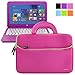 Evecase HP Stream 11 UltraPortable Handle Carrying Portfolio Neoprene Sleeve Case Bag for HP Stream 11 11-d010nr Notebook 11.6 inch Laptop - Hot Pink
