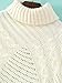 Choies Women White Turtleneck Cut Out Asymmetric Tassel Stitch Knitted Cape Jumper