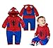 StylesILove Baby Boy Spider-man Hoodie Romper Costume
