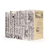 Linear Foot Antique White Bold European Script Decorative Books