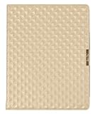 Laurex Faux Leather Case for Apple iPad 2, Diamond Texture Embossed - Pearl White