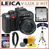 Leica V-LUX 2 14.1 MP Digital Camera with 4.5-108mm Leica Lens + 32GB Accessory Kit