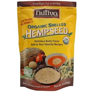 Nutiva Organic Shelled Hemp Seed, 13-Ounce Pouches (Pack of 2)