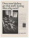 1967 KitchenAid Dishwasher Kitchen Stuffy Big Meal Print Ad (16896)