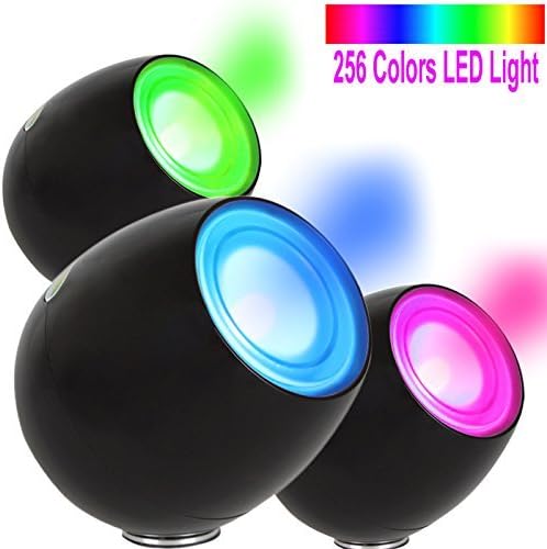 Demoon-Night Light-Touching Living 256 Colors LED Light, Bar Design Colorful Mood Light Atmosphere Lamp Projection Night Light with Built-in Rechargeable Battery for Decoration Christmas Yoga (Black)