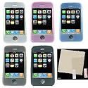 Apple iPhone Premium Silicone Case Cover with Universal Screen Protector - 5 Color Options (Compatible with 1st Generation iPhones ONLY)