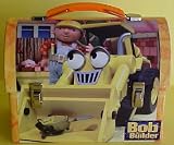 Collectible Bob The Builder Tin Dome Lunch Box-Large Workmans Carry All Tin - Lunchbox