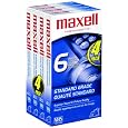 Maxell STD-T-120 Video VHS, 4 Pack