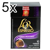 Produkt-Bild: Douwe Egberts L&acute;OR Espresso Lungo Profondo, 5er Pack, 5 x 10 Kapseln, kompatibel mit Nespresso